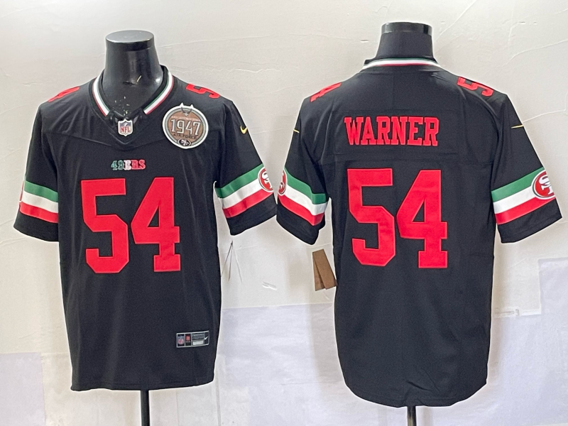Men 2026 San Francisco 49ers #54 Warner black Nike Limited NFL Jersey 0401004
